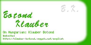 botond klauber business card